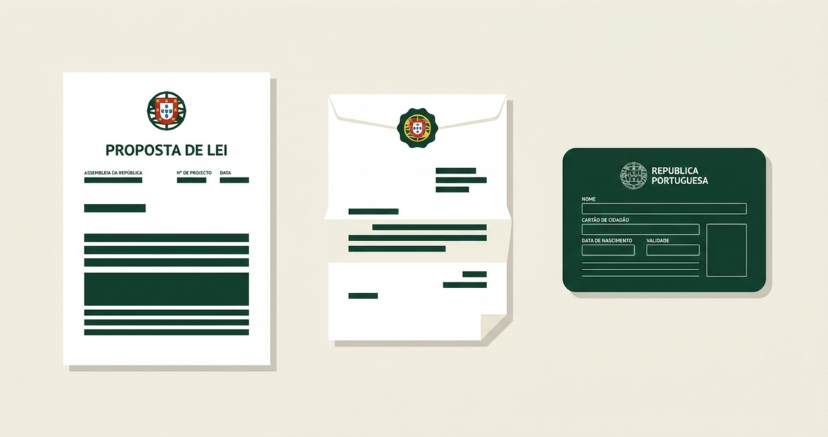 Portugal citizenship law bill official documents illustration